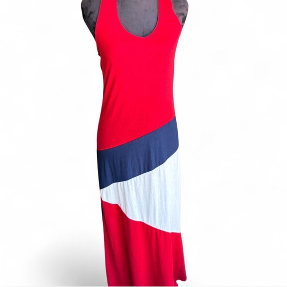 Dresses & Skirts - Red and Blue Colorblock Maxi Dress